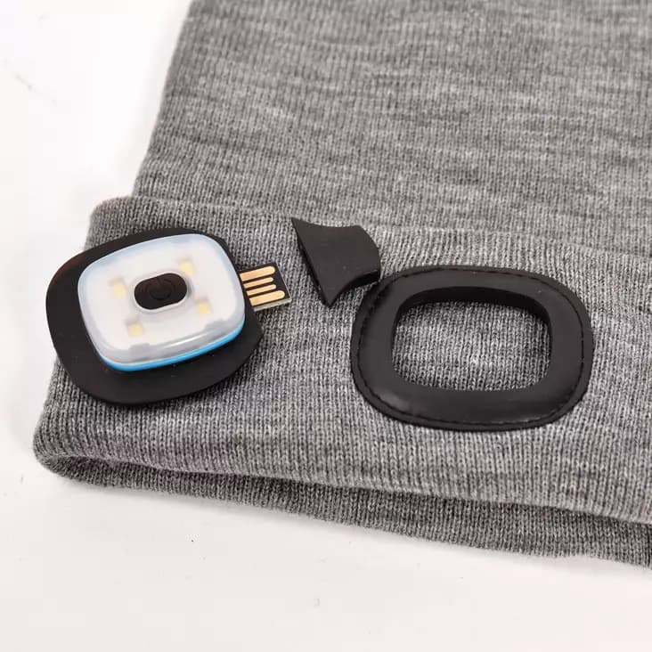 Outdoor Pipo LED valolla harmaa USB-ladattava