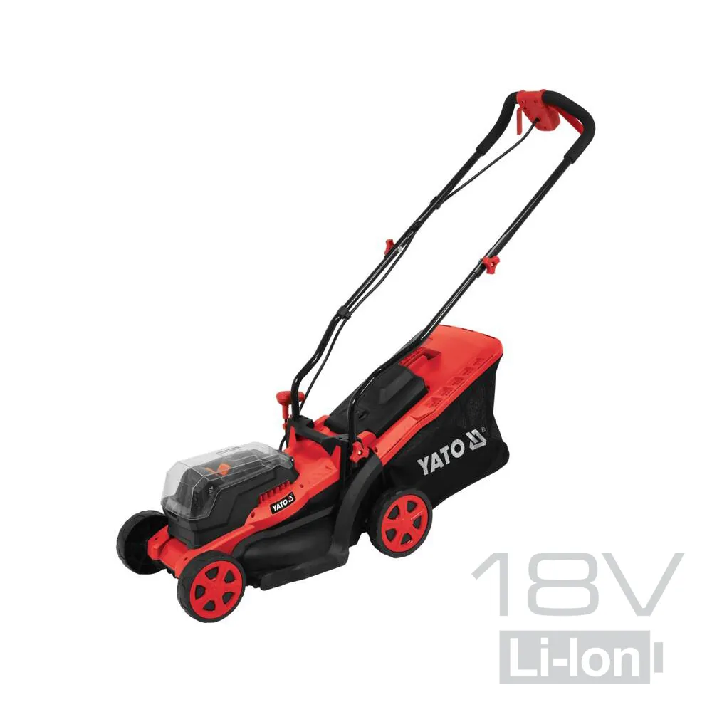 Yato Akkuruohonleikkuri 2 x 18V 34 cm + 2x4.0 Ah akku ja laturi