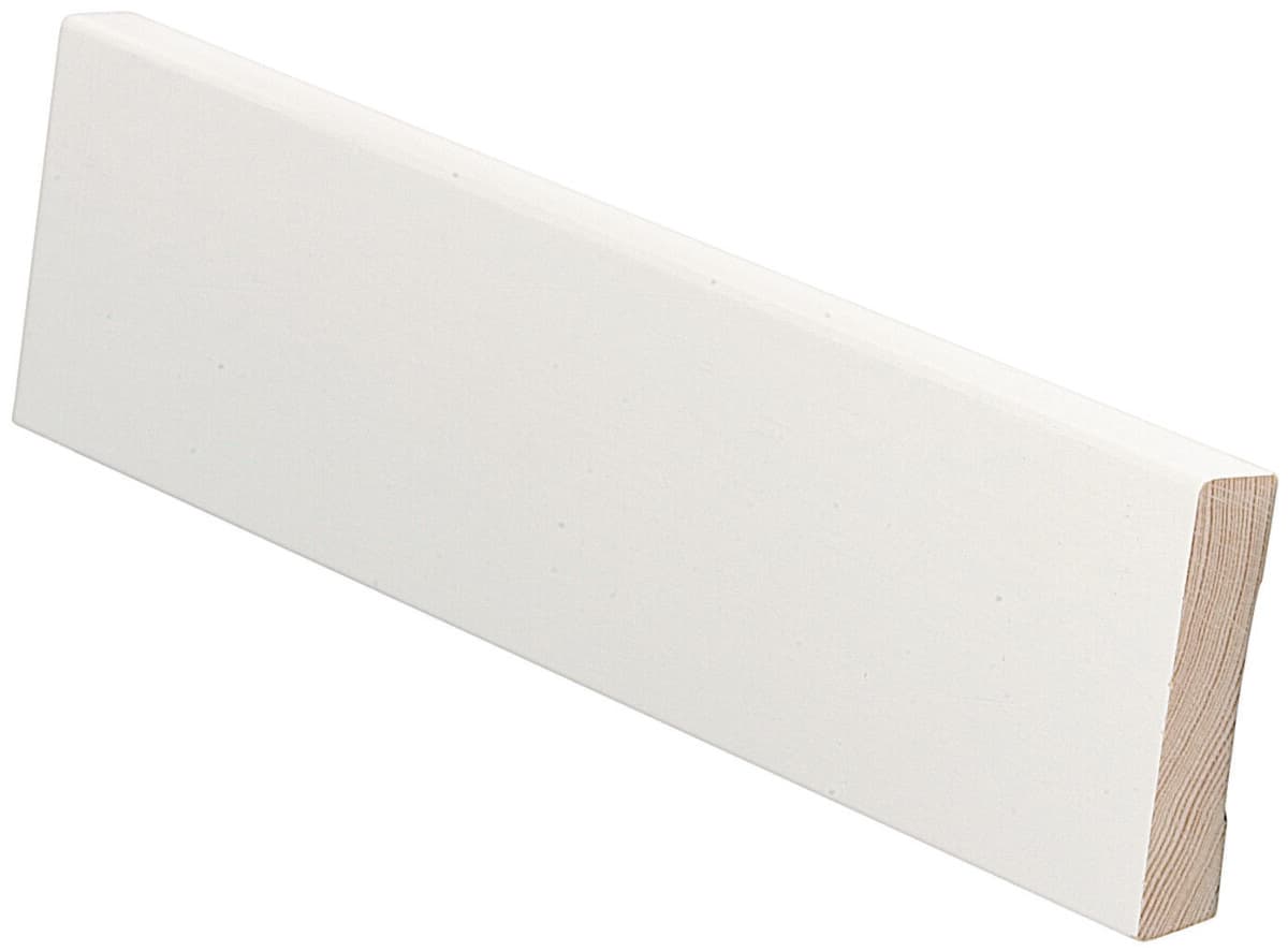 Jalkalista 12x58x3600 Mänty, Valkoinen