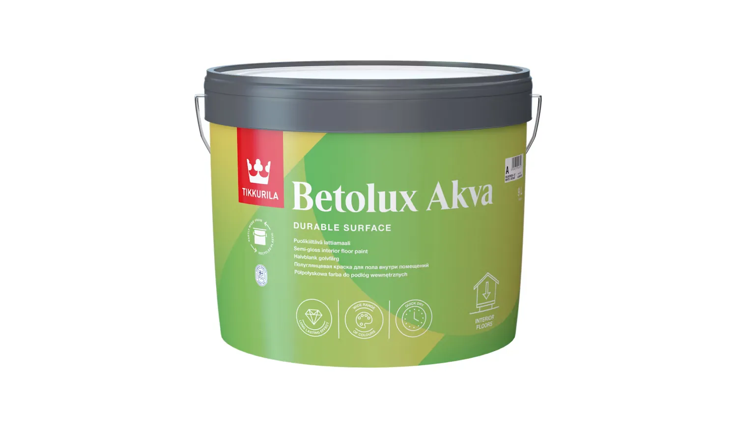 Betolux Akva Lattiamaali 9l A valkoinen